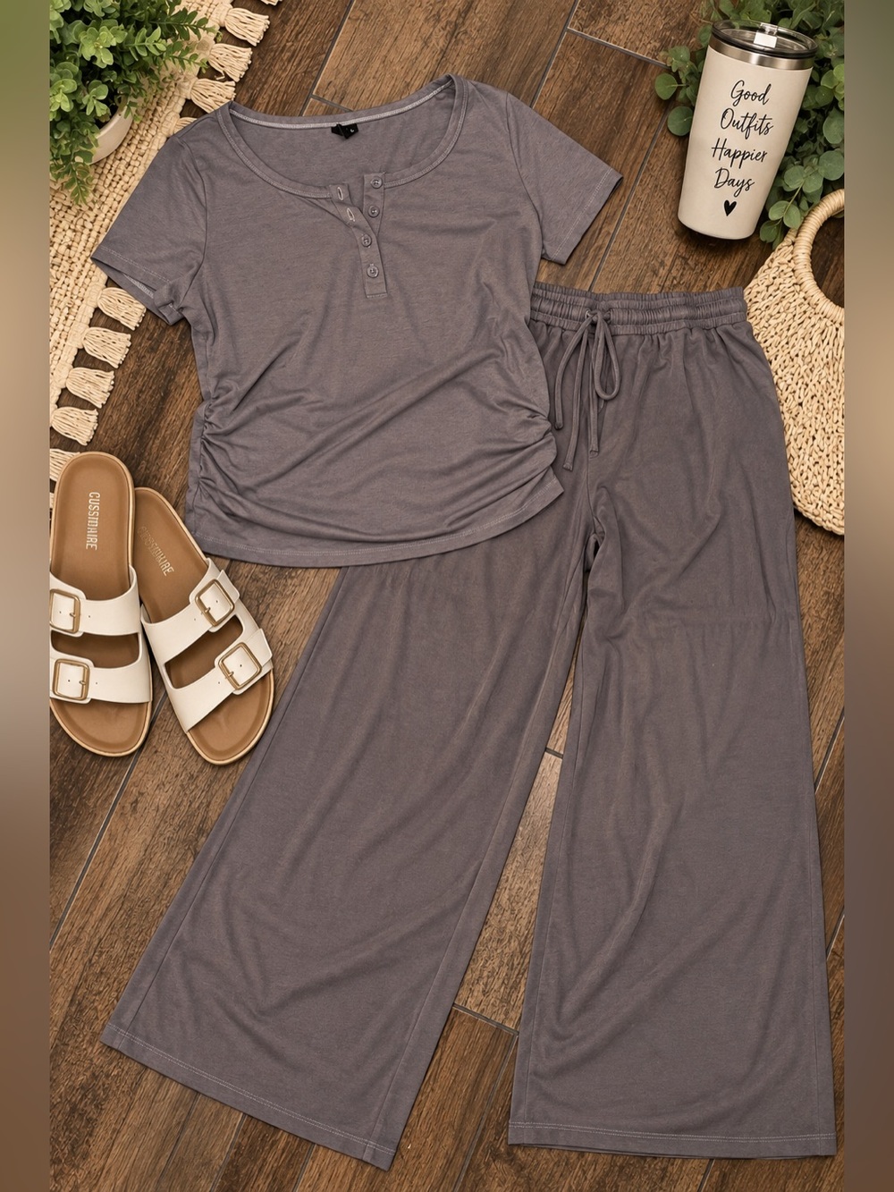 Mocha 2-Piece Lounge Set – Size Large